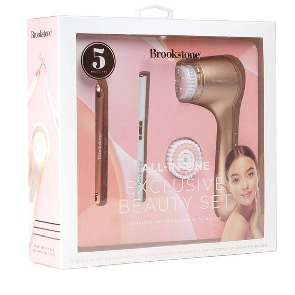 Brookstone Other - BROOKSTONE CORDLESS 3-IN-1 ROSE GOLD FACIAL SKIN BEAUTY CARE SET